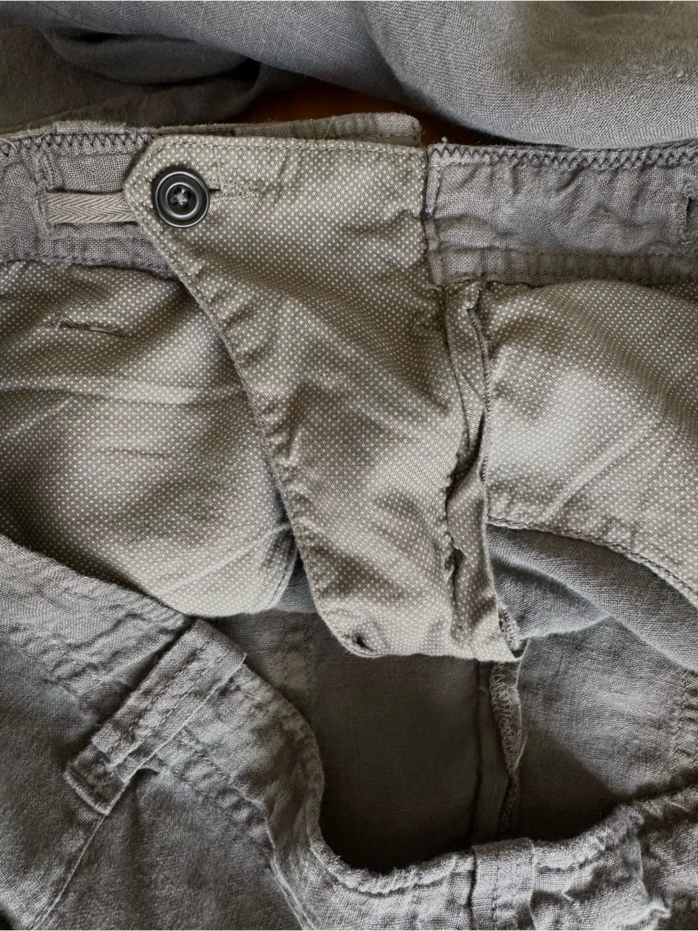 Hartford Slim Men's Light Gray Linen Drawstring Chinos French